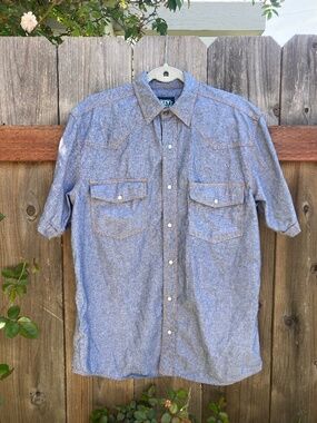 Key apparel - Chambray Short Sleeve Western Shirt size MR